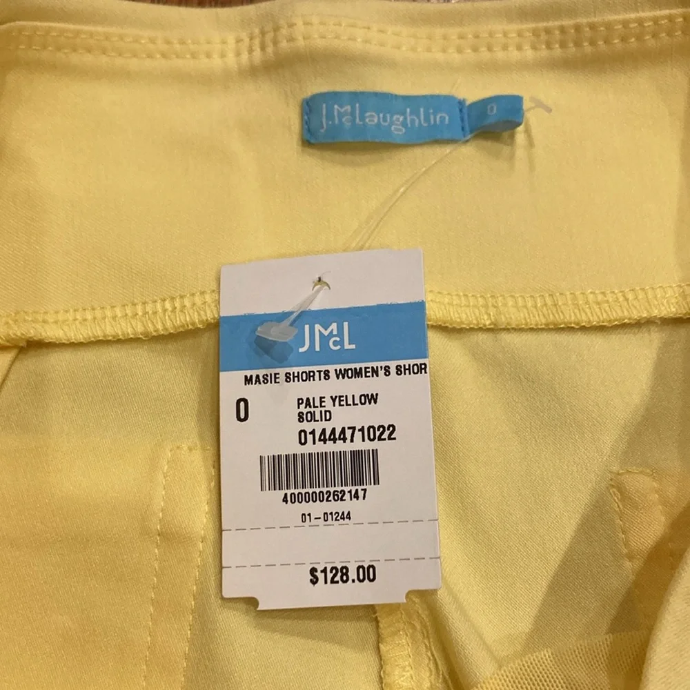 J. McLaughlin | NWT Maise Slip On Shorts Yellow Size 0 - Picture 3 of 4